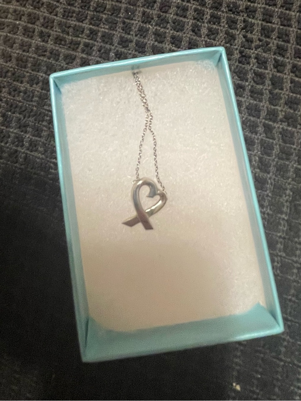 Tiffany & Co. Sterling Silver Heart Pendant Necklace and Matching Ring